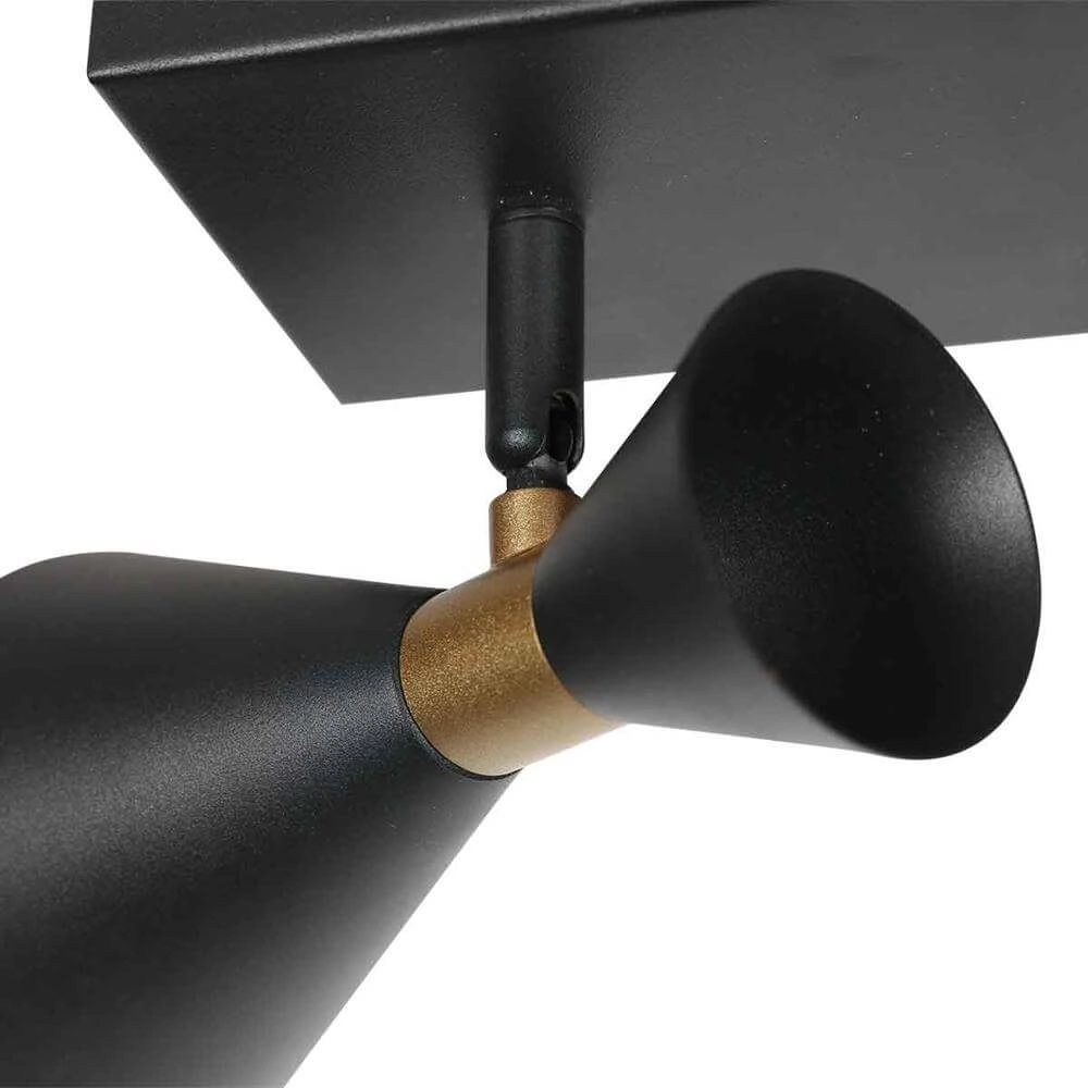 Design ceiling lamp Preto Black with Gold Double Steinhauer 8712746176292