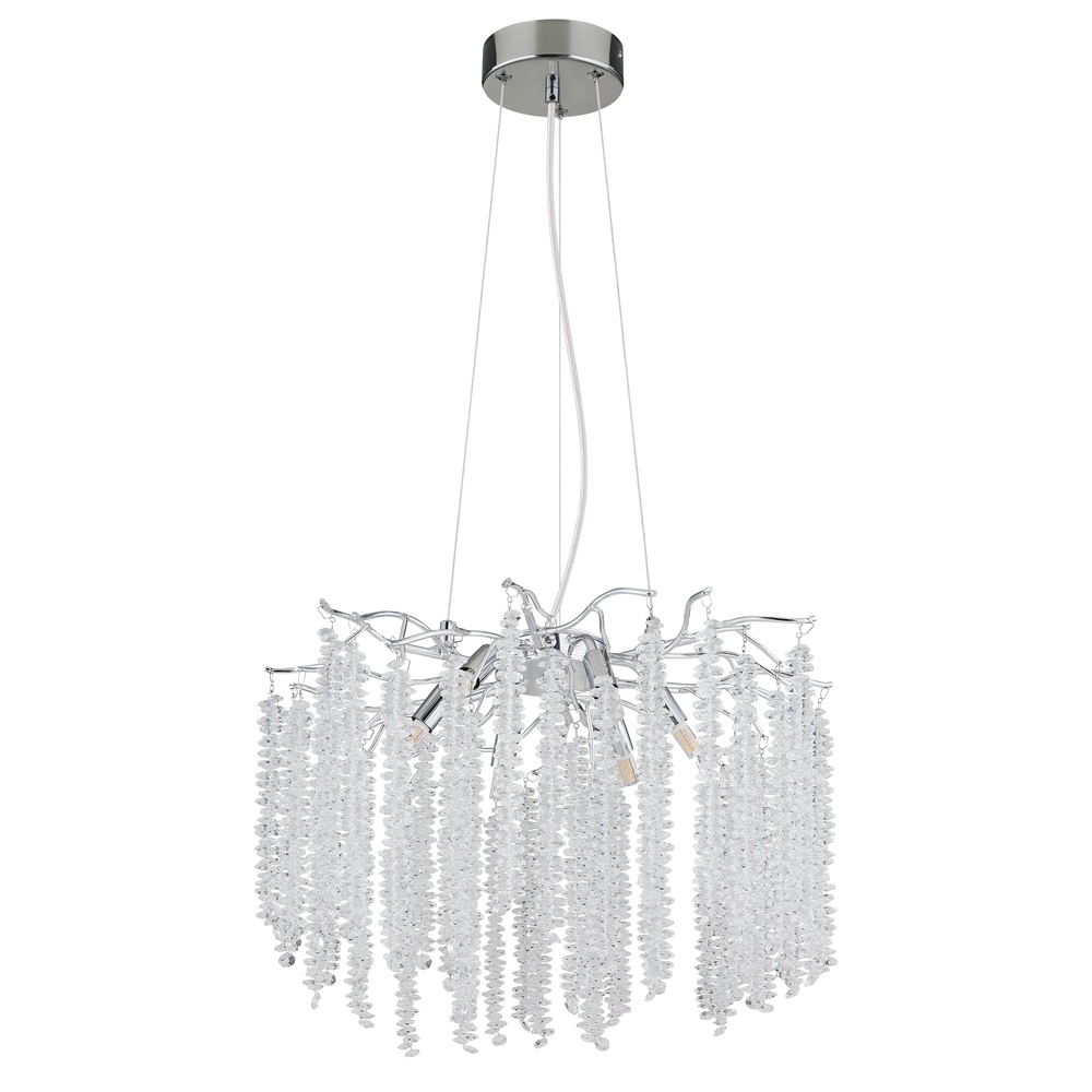 Pendant lamp Laverne chrome round Globo 9007371566167