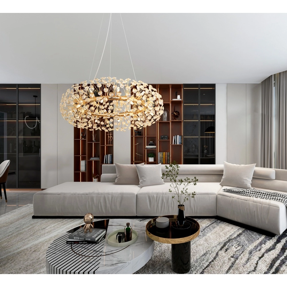 Pendant lamp Katrina gold Ø 80cm Globo 9007371475315