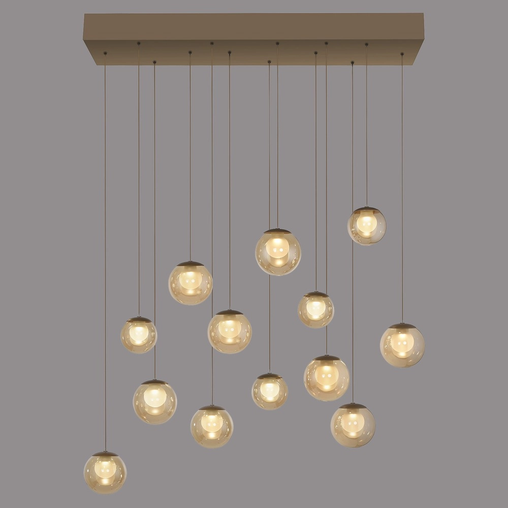 13-light pendant lamp Pure Popup Bronce