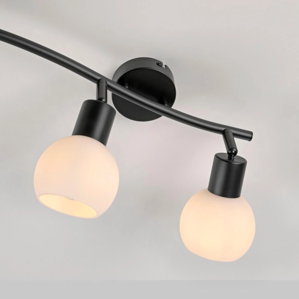 Black ceiling lamp Loki 3-light Just Light 4043689000776