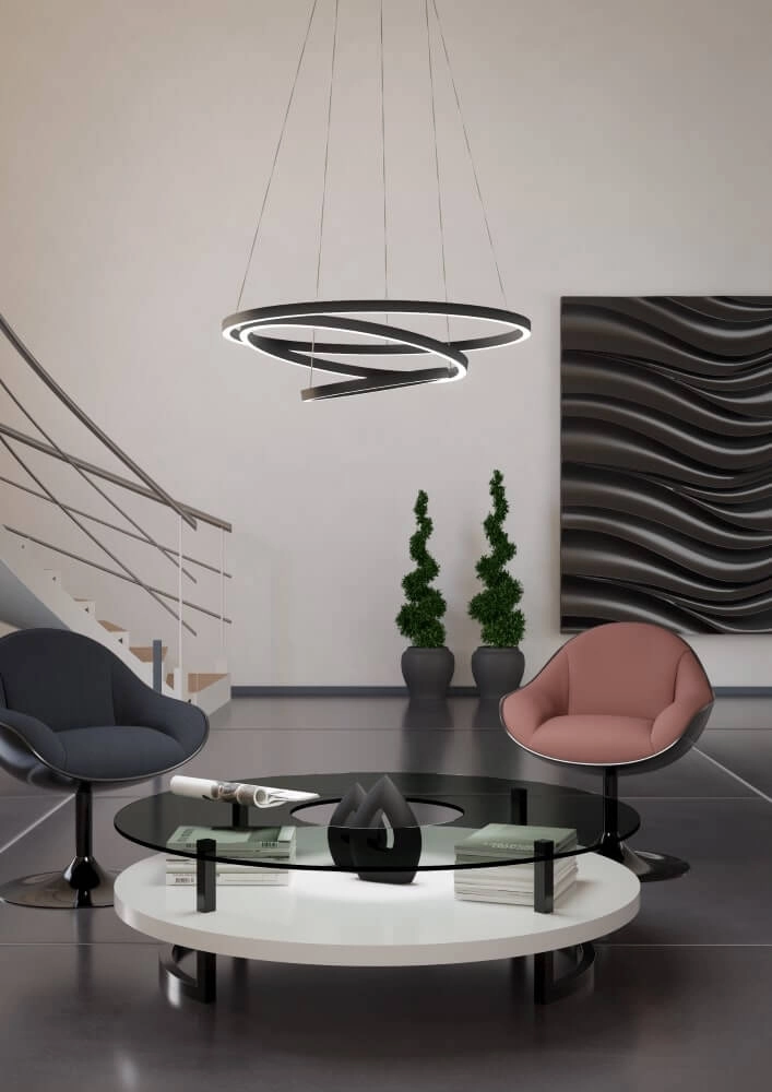 Pendant lamp Zigbee Lobinero-Z black Eglo 9008606244157