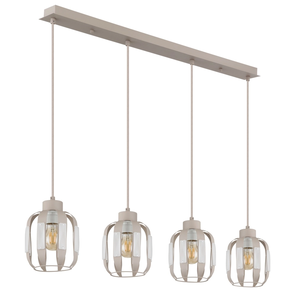 Dining room pendant lamp Arlen 4-light sand brown Globo 9007371580569
