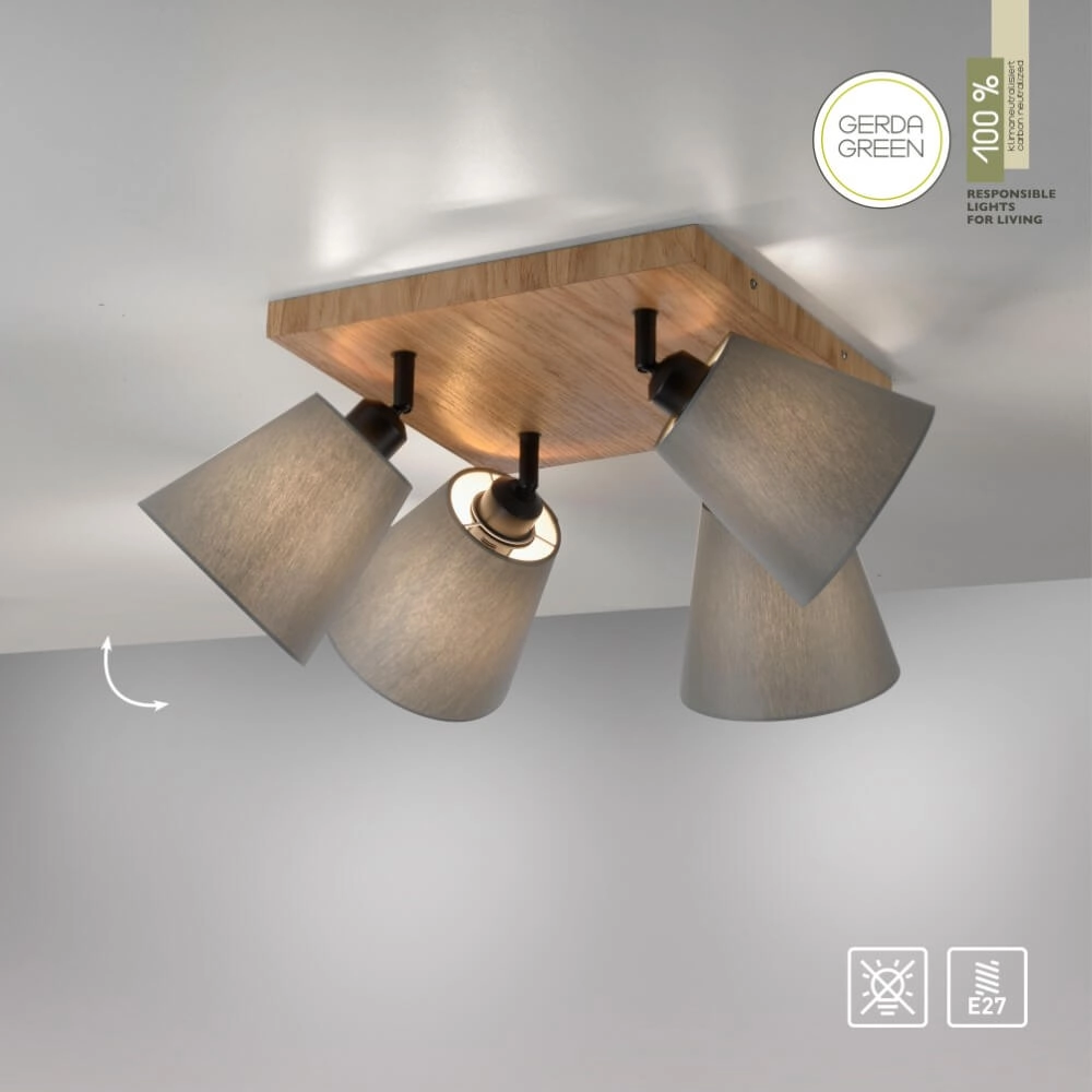 Ceiling lamp Green Michel 4-light Just Light 4043689995058