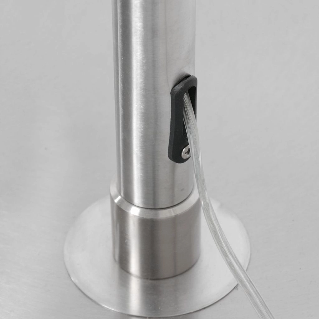 Arc lamp Vela Lino with black shade Ø60cm Steinhauer 8712746183535