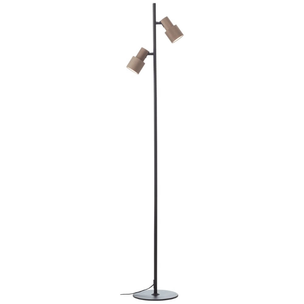 Design floor lamp Cadiz black with bronze