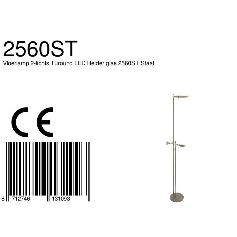 Modern reading lamp Turound grey Steinhauer 8712746131093