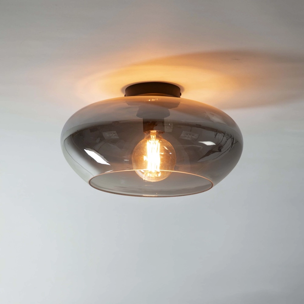 Glass ceiling lamp Elevate Ø 40cm - smoke glass