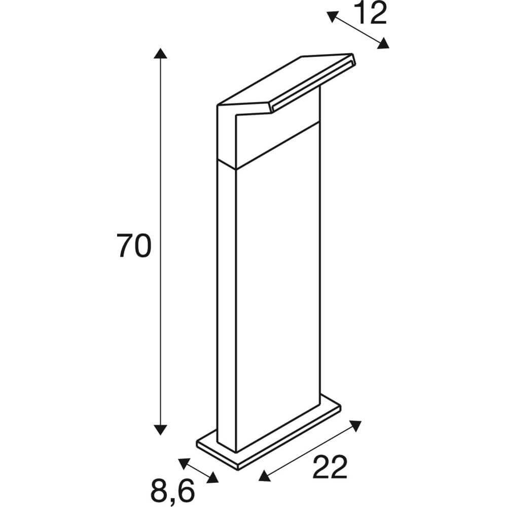 Design garden lamp Ordi 2 Pole 70 black 70cm SLV 4024163300568