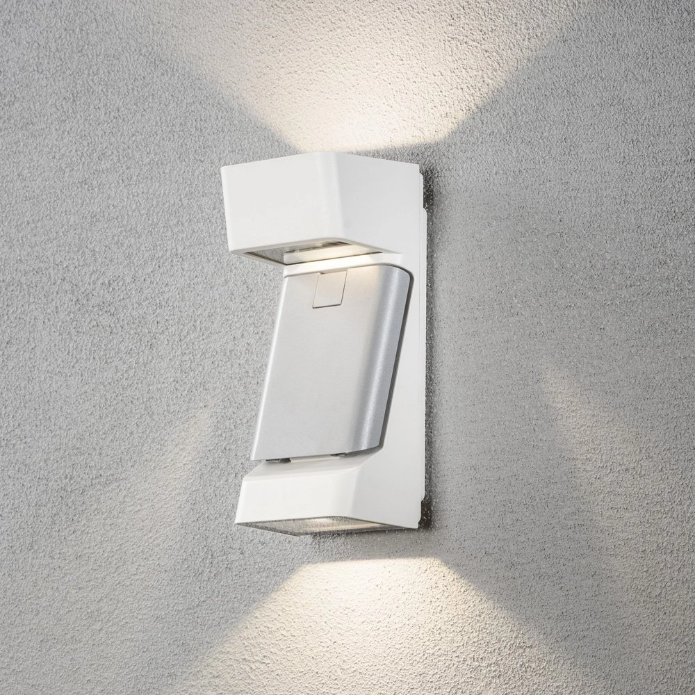 LED outdoor lamp Ravenna Adress matt white with gray KonstSmide 7318307976250