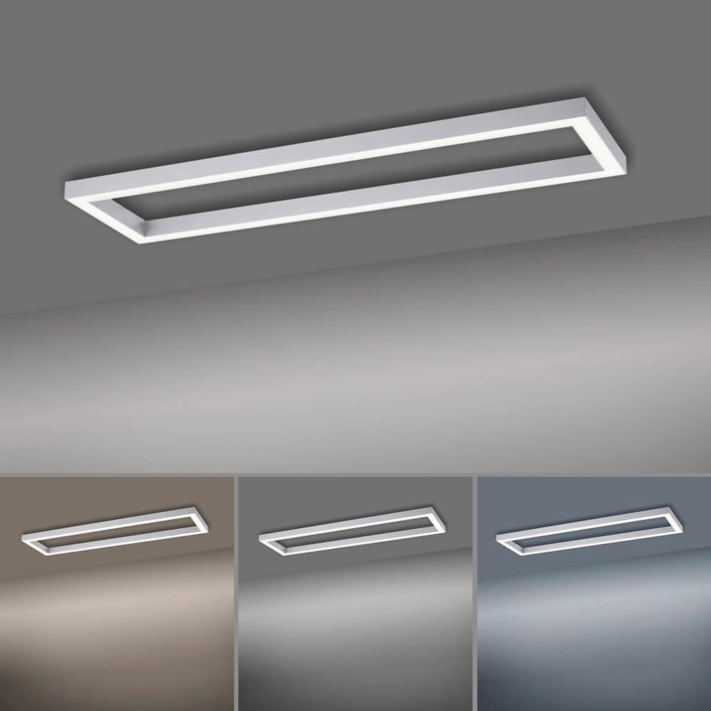 Rectangular ceiling lamp Pure Lines Square aluminum Paul Neuhaus 4012248357934