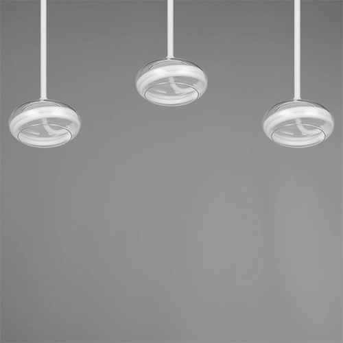 3-light design pendant lamp Tarsia white Trio 4017807683363