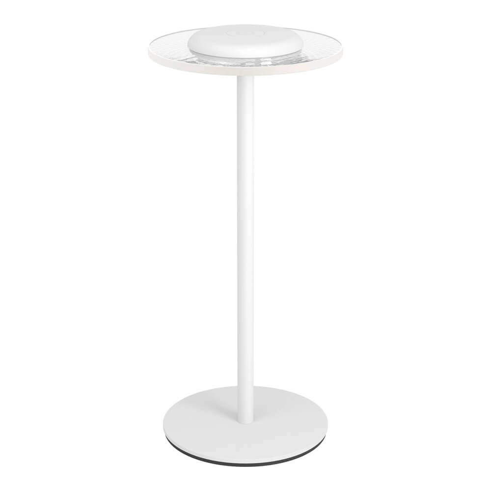 Unique table lamp Trepella Rechargeable White