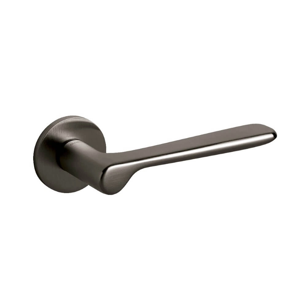 Door handle Plume on rosette anthracite