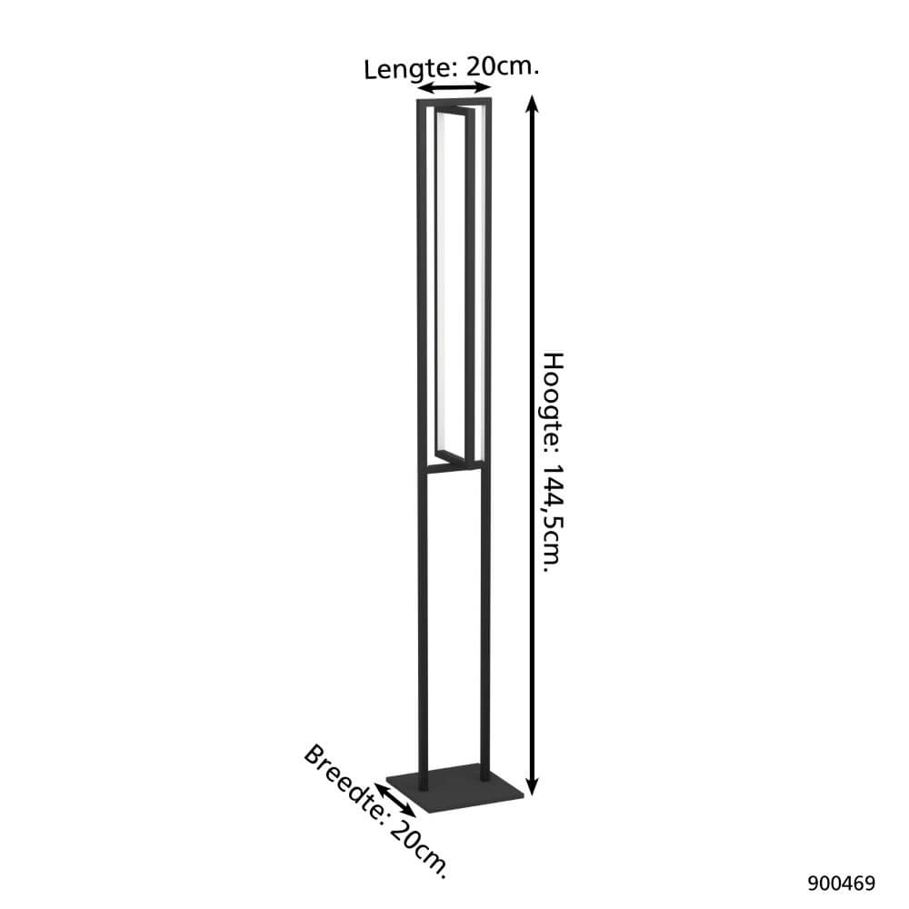 LED standing lamp Siberia black Eglo 9008606244089