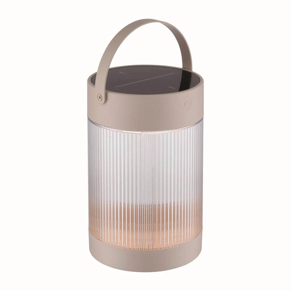 Table lamp Coupar Sand Brown Solar