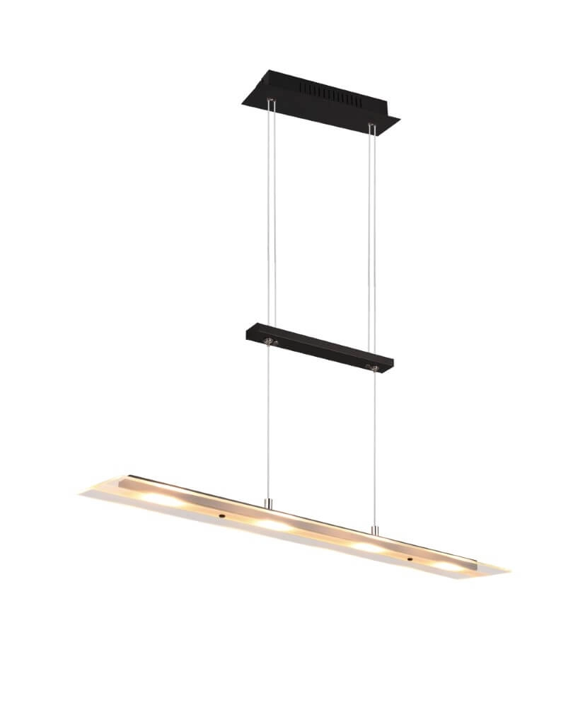 Glass pendant lamp Milos black Trio 4017807588286