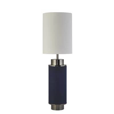 Table lamp Flask 72cm nickel with vintage blue Searchlight 5053423187112