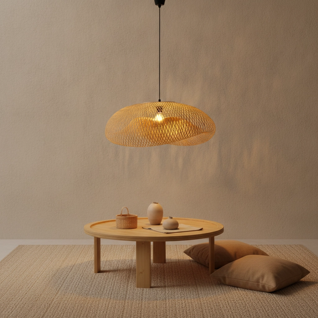 Bamboo pendant lamp Adaline 76cm