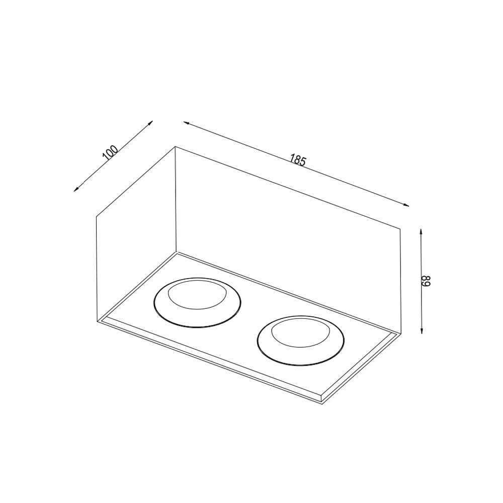 Double LED surface-mounted spotlight Iblocc white Lyora 4255805301425