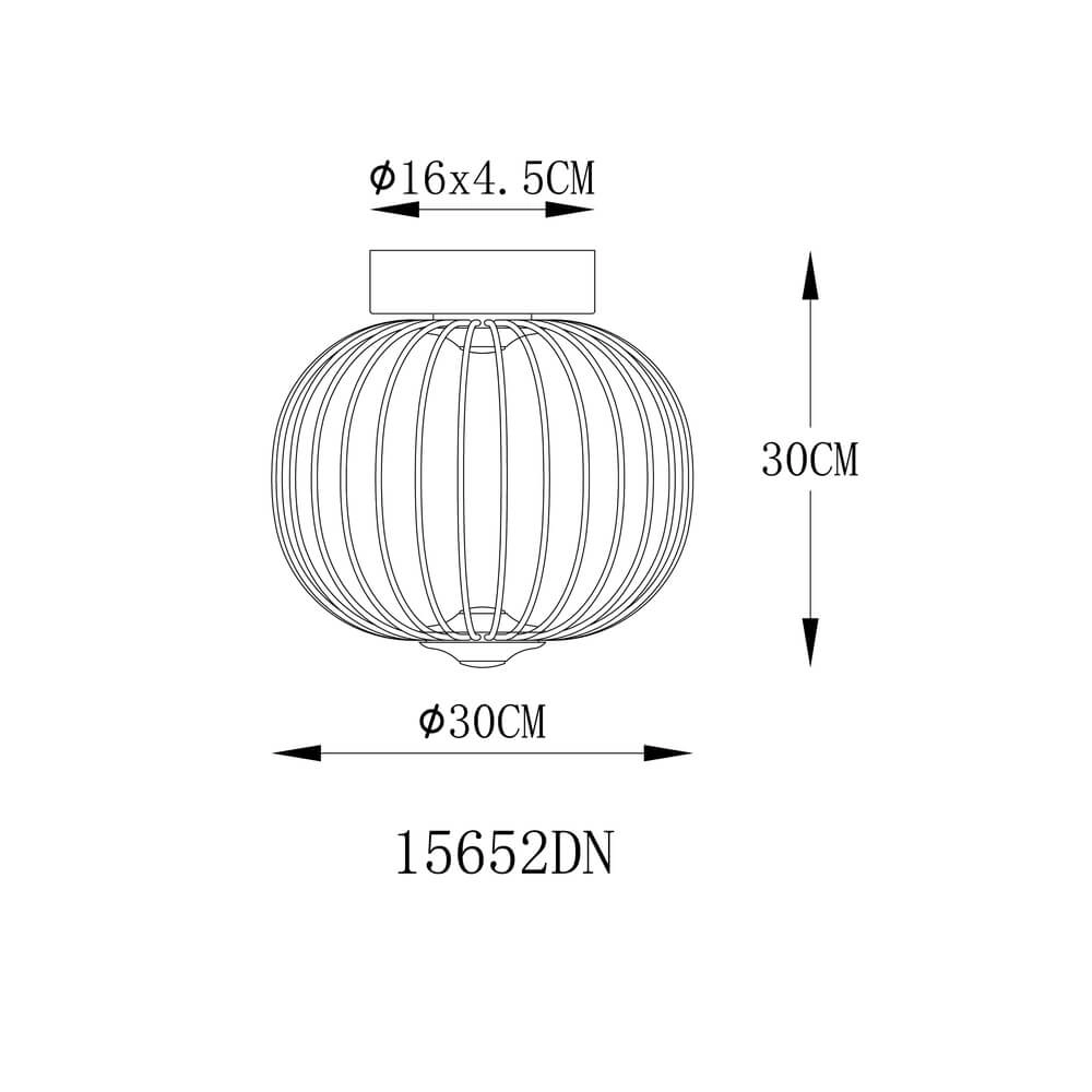 Black ceiling lamp Galway single cage Ø 30cm Globo 9007371465330