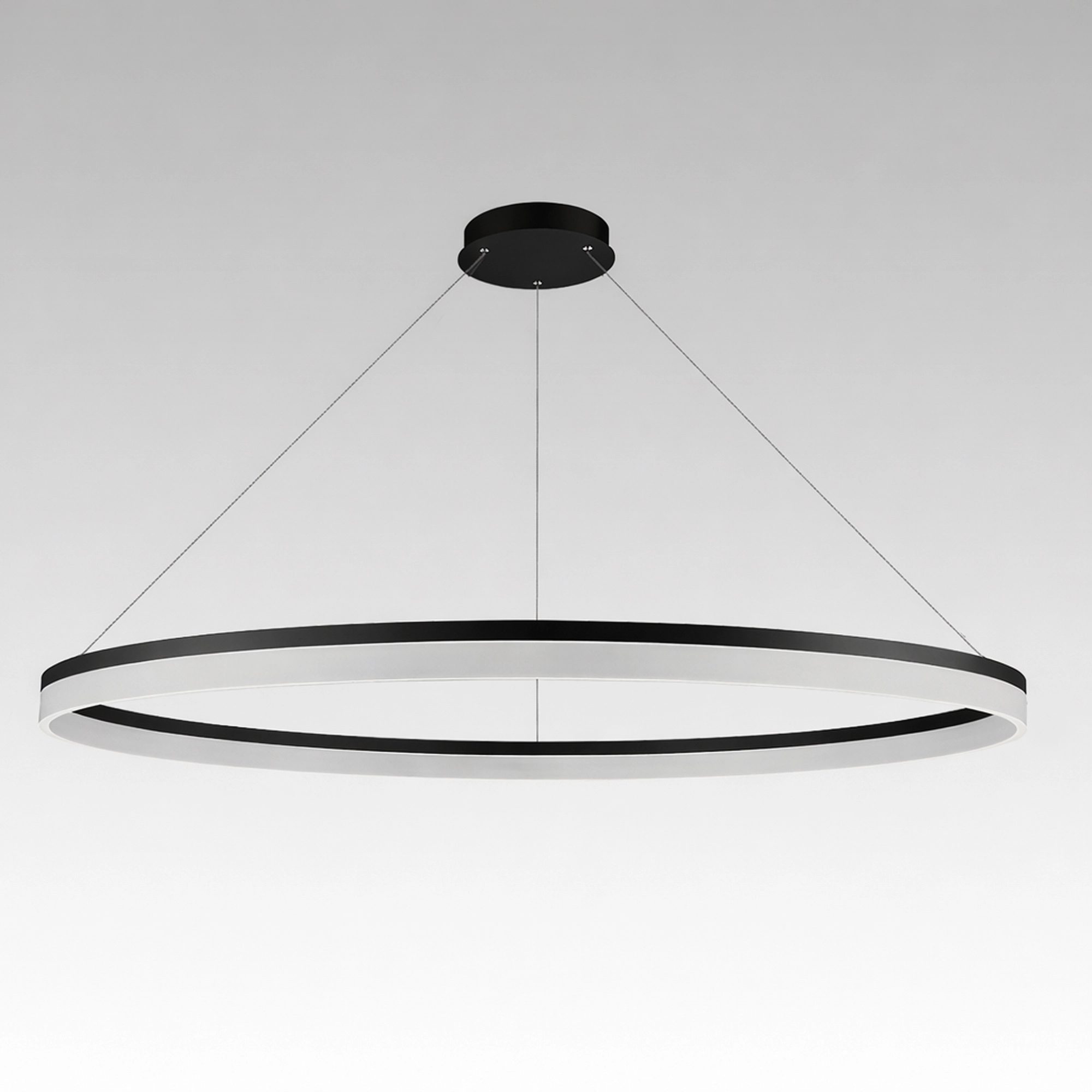 Sleek pendant lamp Ara Ø 150cm black Lyora 5053423307220