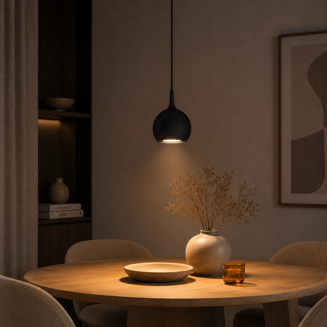 Design pendant lamp Bolero black Ø 9cm