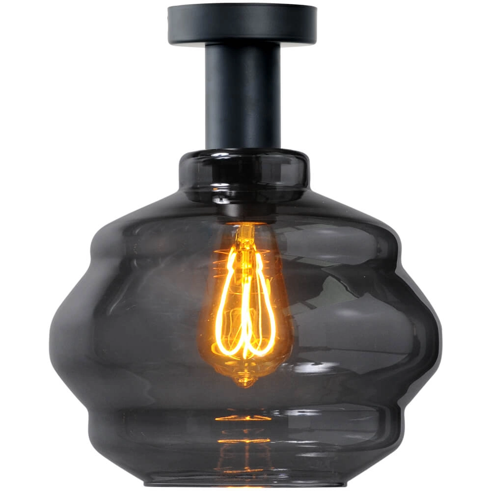 Ceiling lamp - Ø 24cm - Porto with Ball smoke glass Ø 24cm