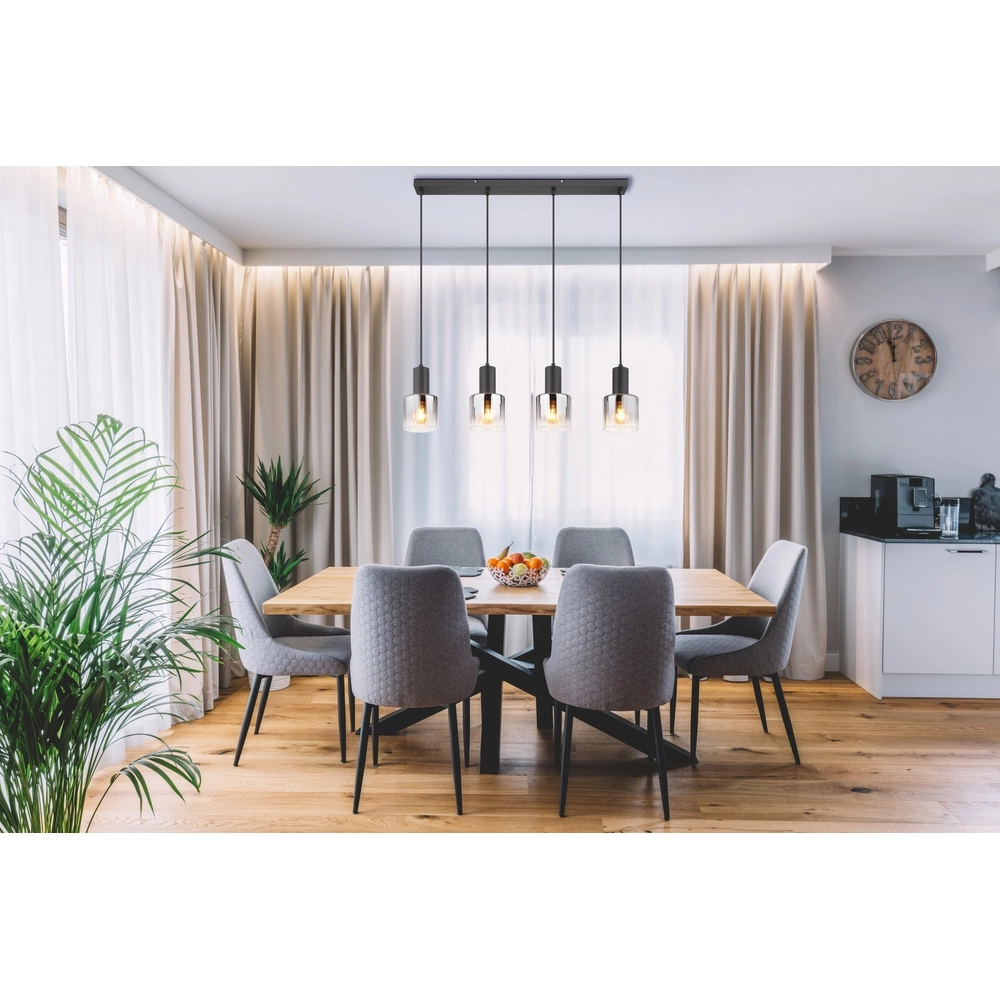 Design pendant lamp Jack 4-light black Globo 9007371507832