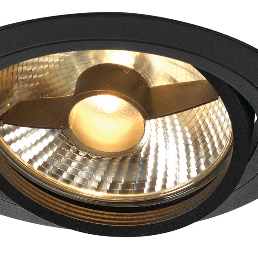 Recessed spotlight New Tria ES111 Round black with leaf springs SLV 4024163150293