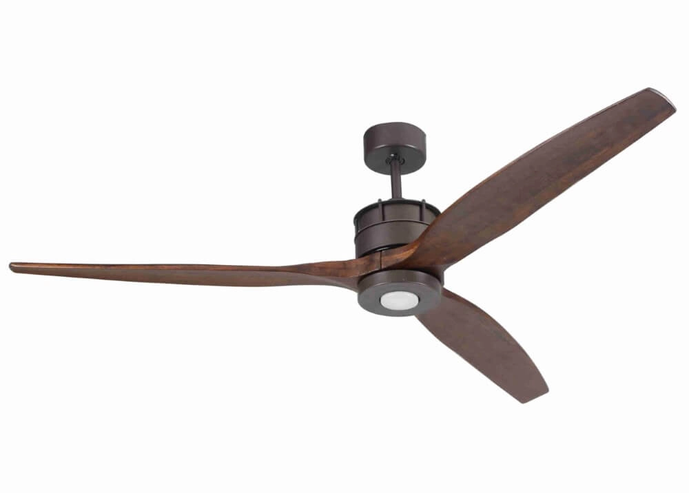 Wooden ceiling fan with bronze Airfusion Akmani Ø 152cm Beacon 9333509224280