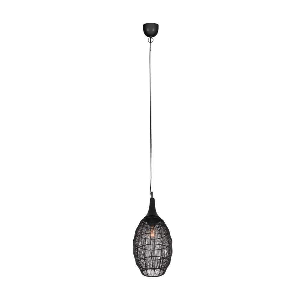 Oval pendant lamp Soraya Ø 26cm - black