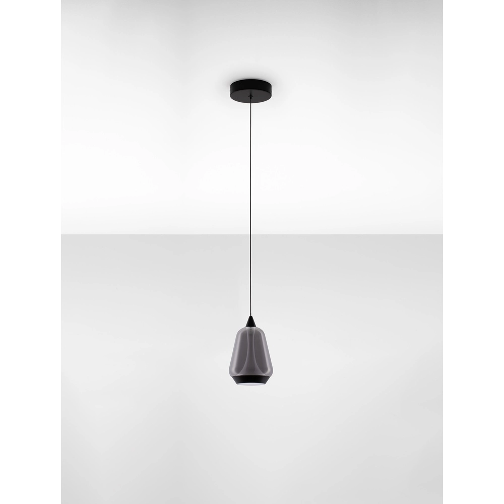 Design pendant lamp Alish 1-light smoke glass Lyora 5212017477682