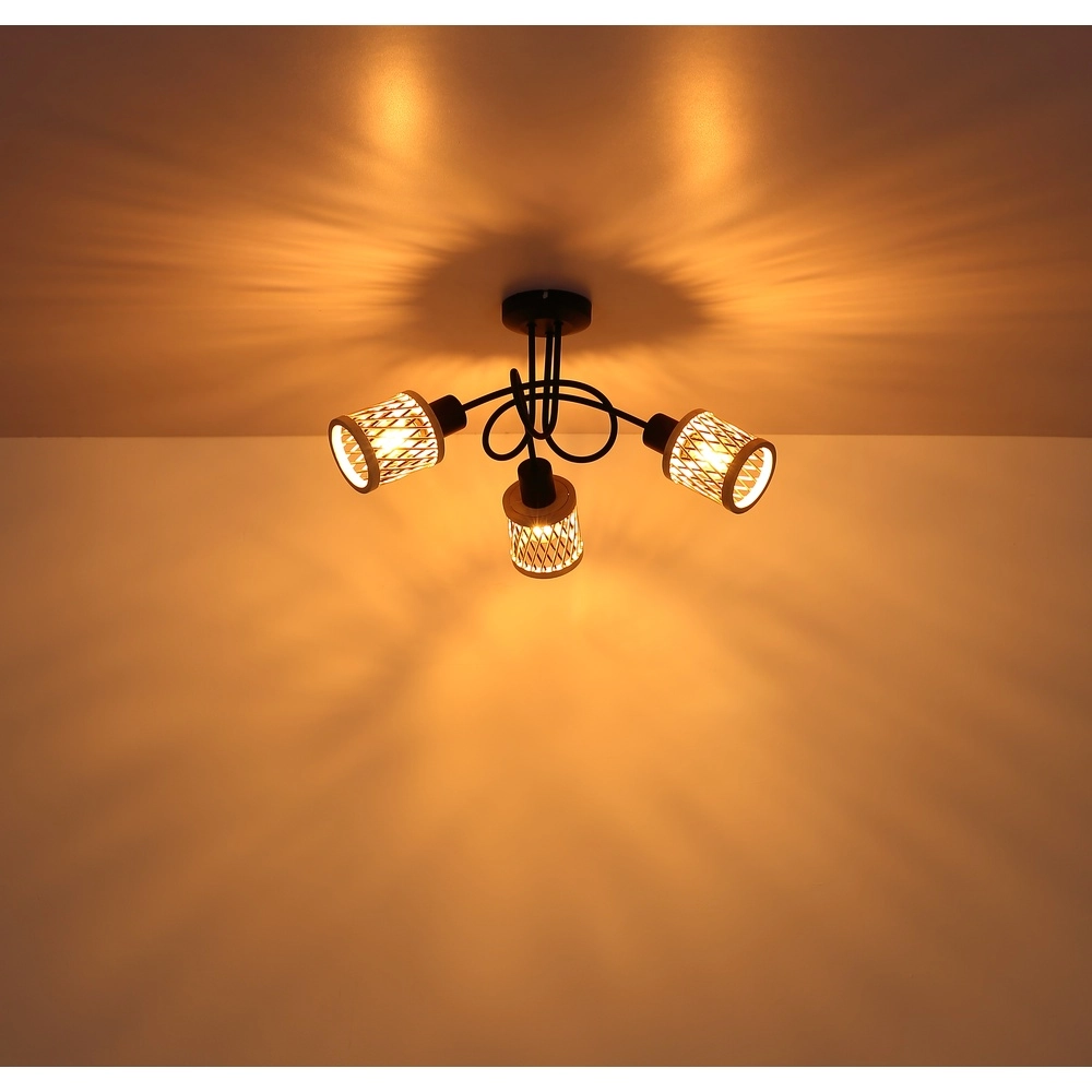 3-light ceiling lamp Mali Black Globo 9007371525720