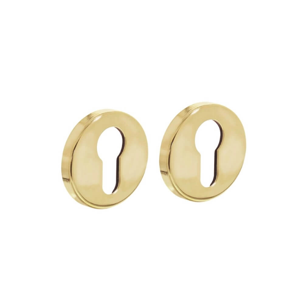 Set of 2 Cylinder Rosettes Tira round brass lacquered