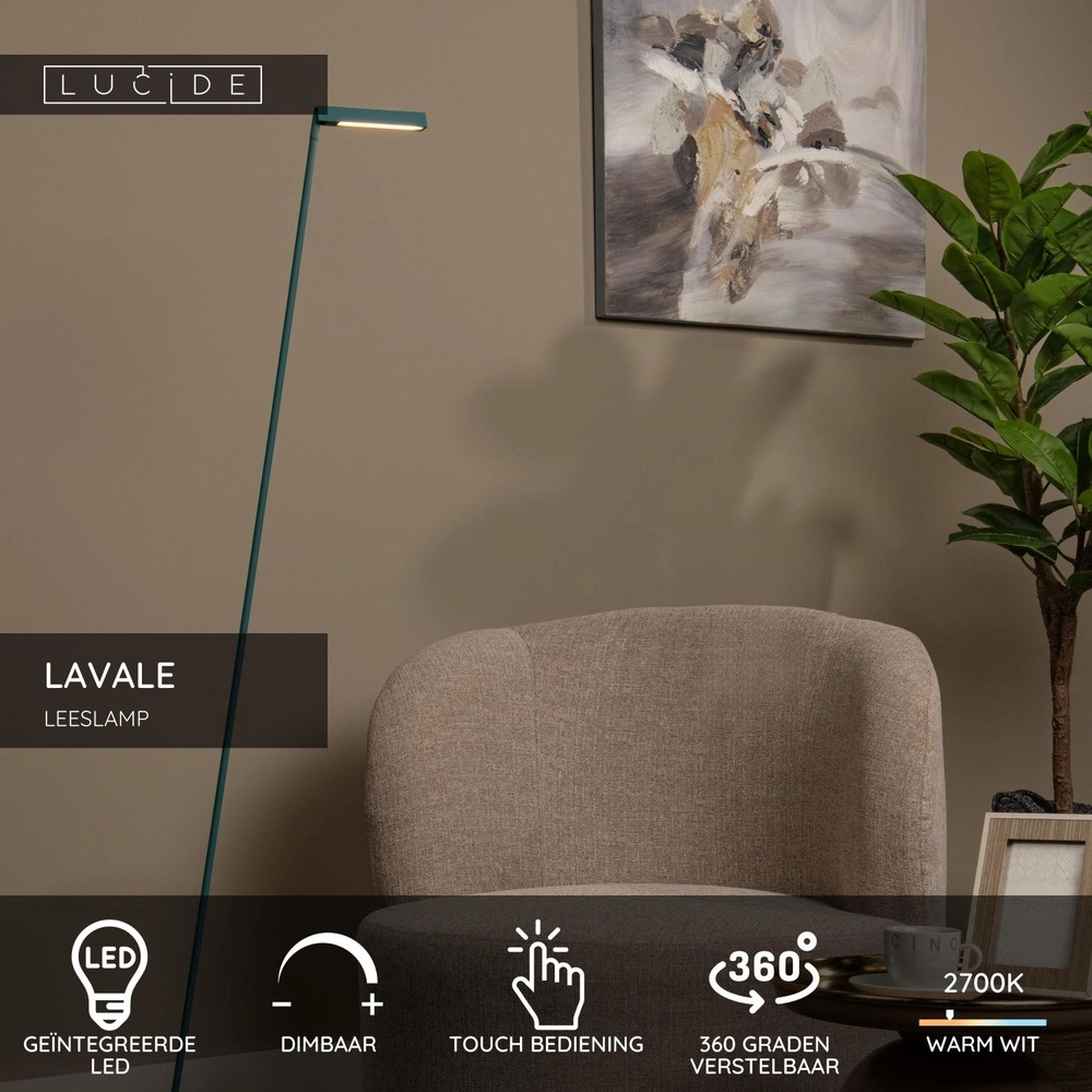 Design reading lamp Lavale blue Lucide 5411212441676