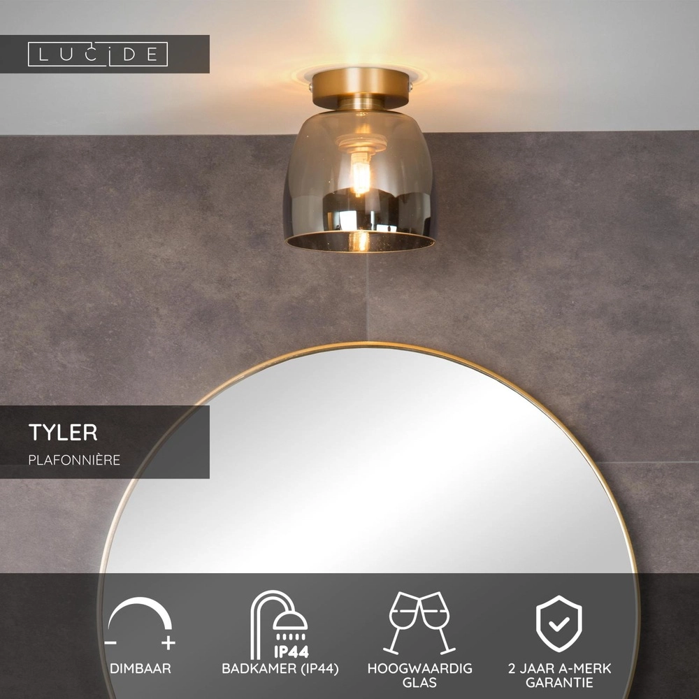 Ceiling lamp Tyler Gold Lucide 5411212302618