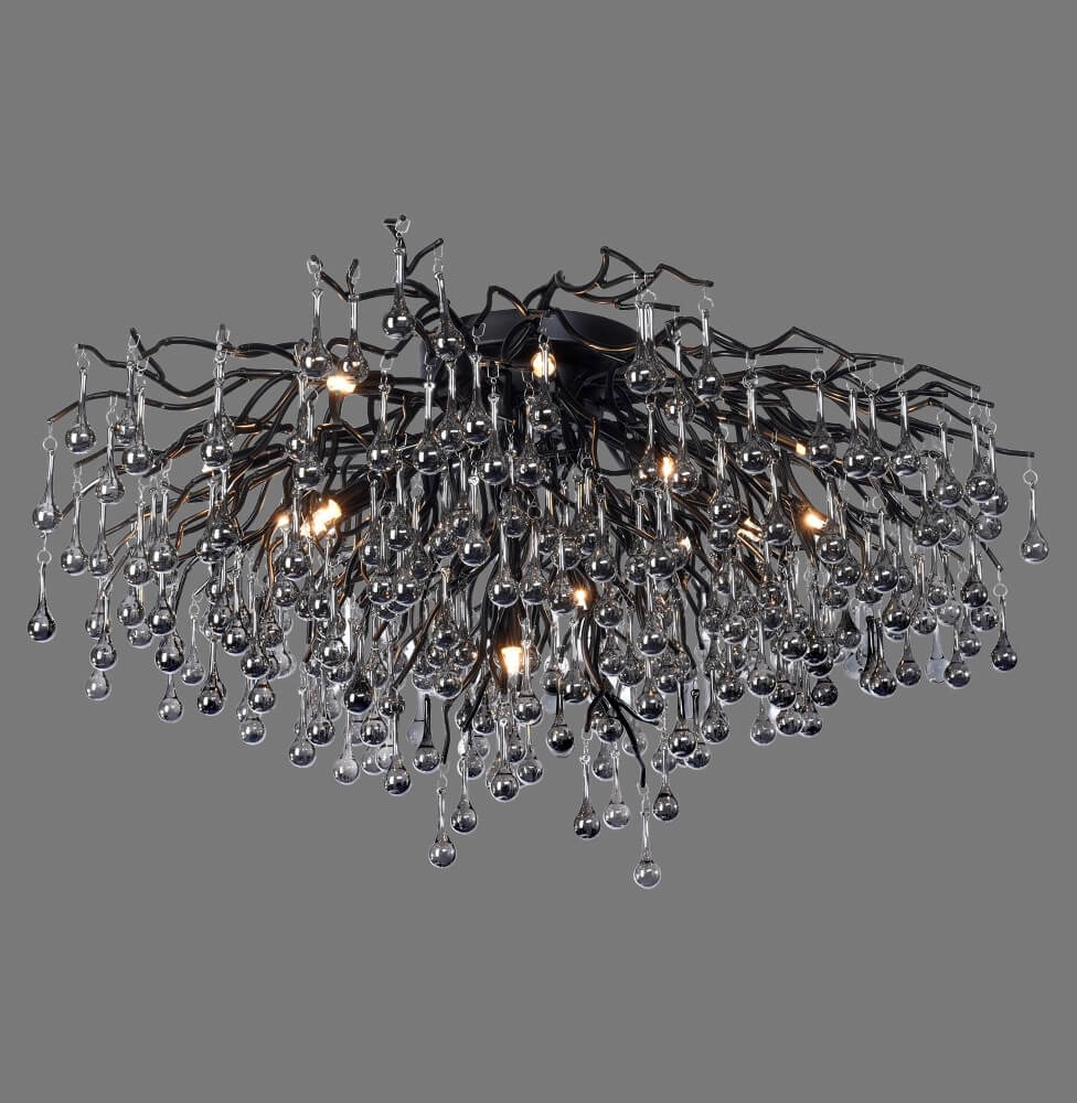 Chandelier Icicle black 100cm Paul Neuhaus 4012248377581