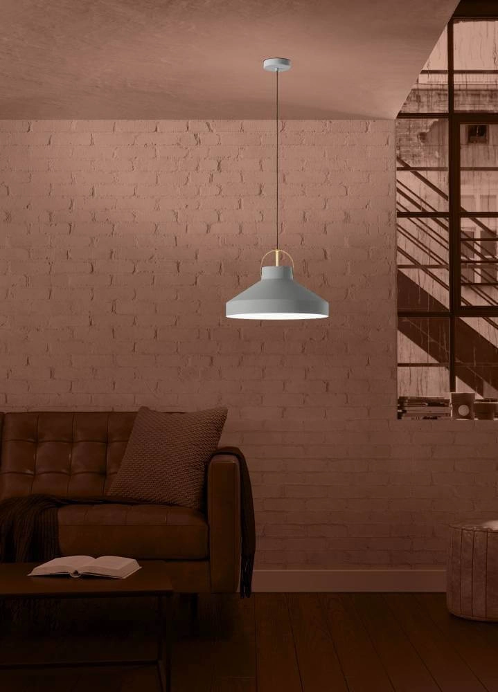 Gray hanging lamp Estepona Ø 42cm Stars of Light 9008606243327