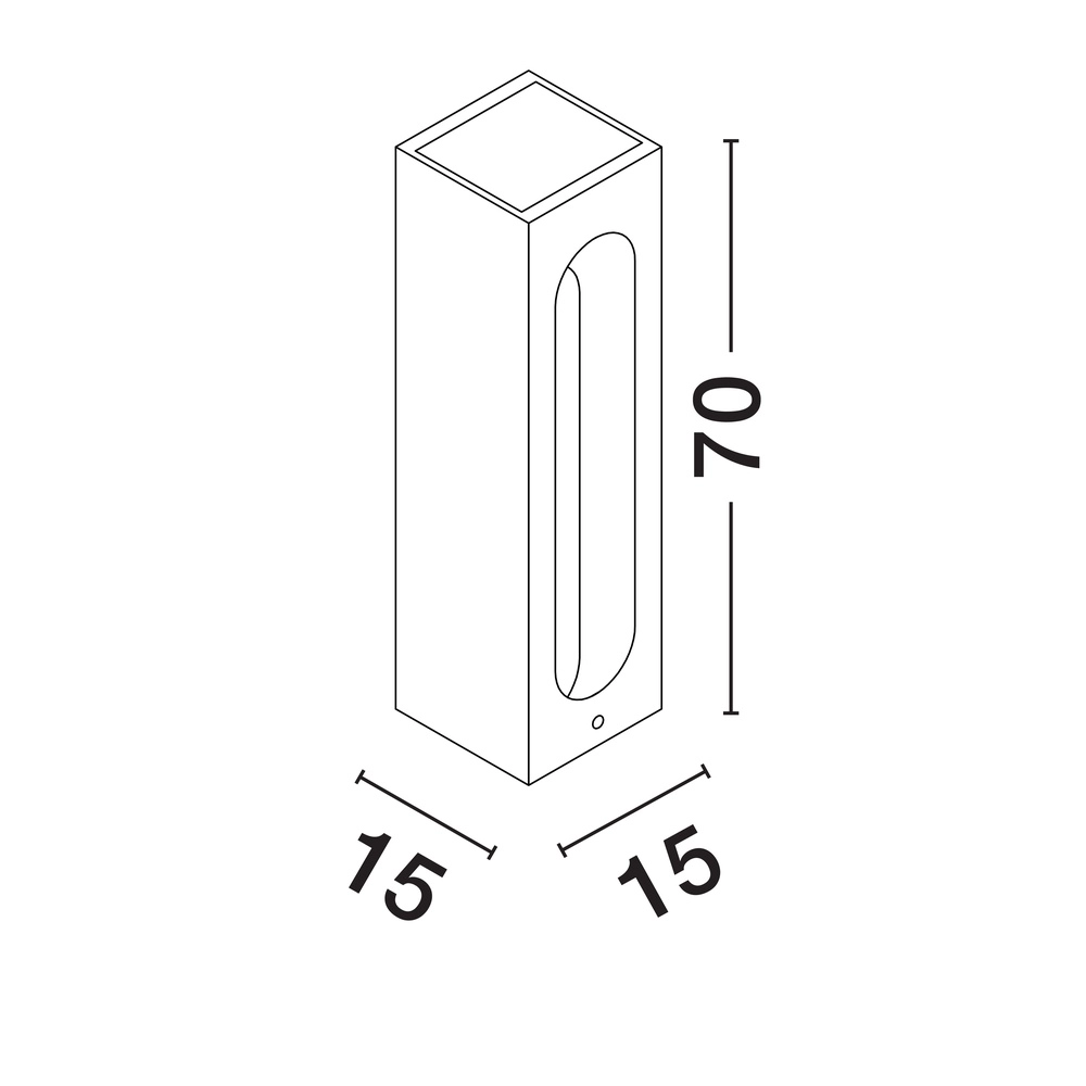Square garden lamp Stage 70cm Lyora 5212017454492