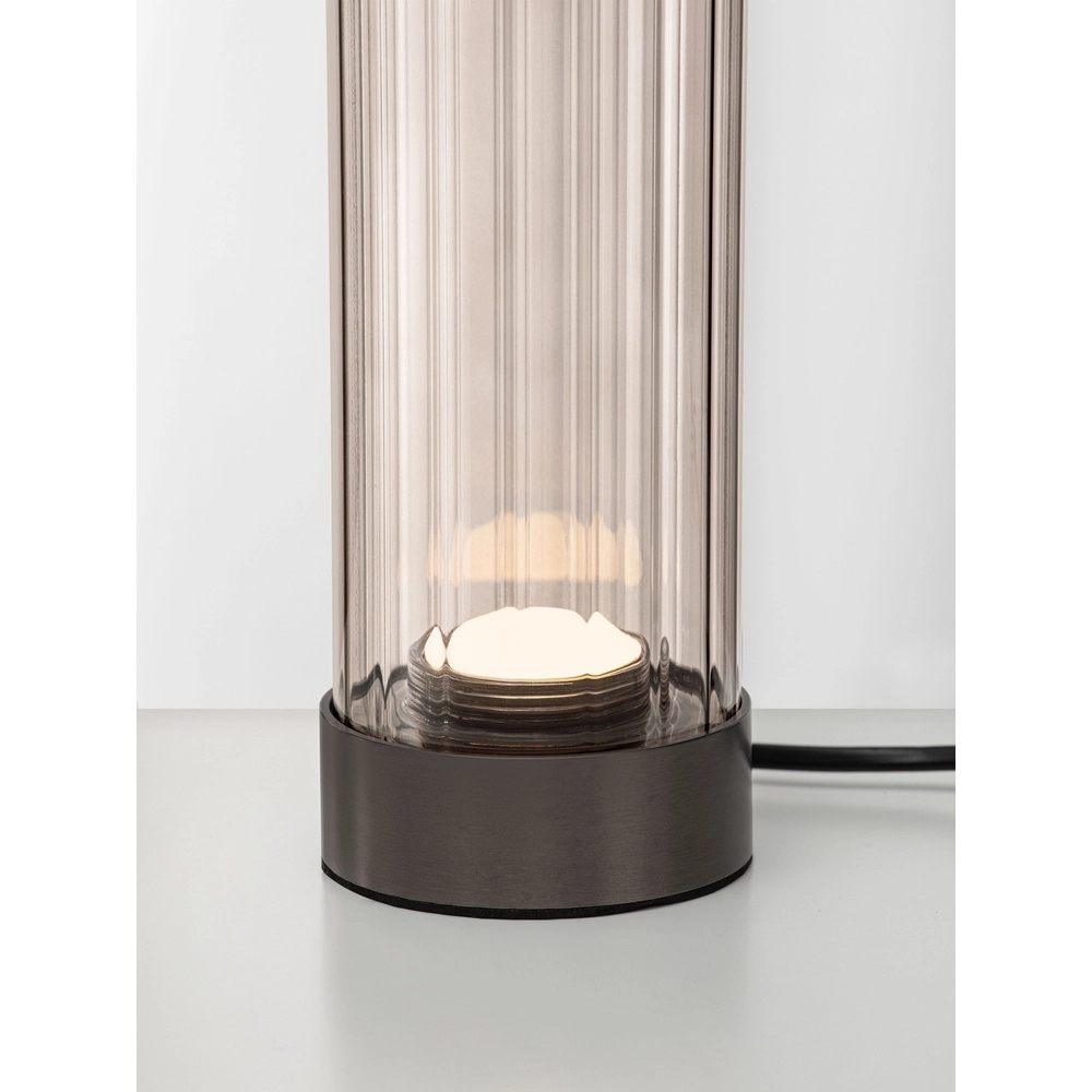 Design table lamp Brielle anthracite with mocha glass Lyora 5212017495457