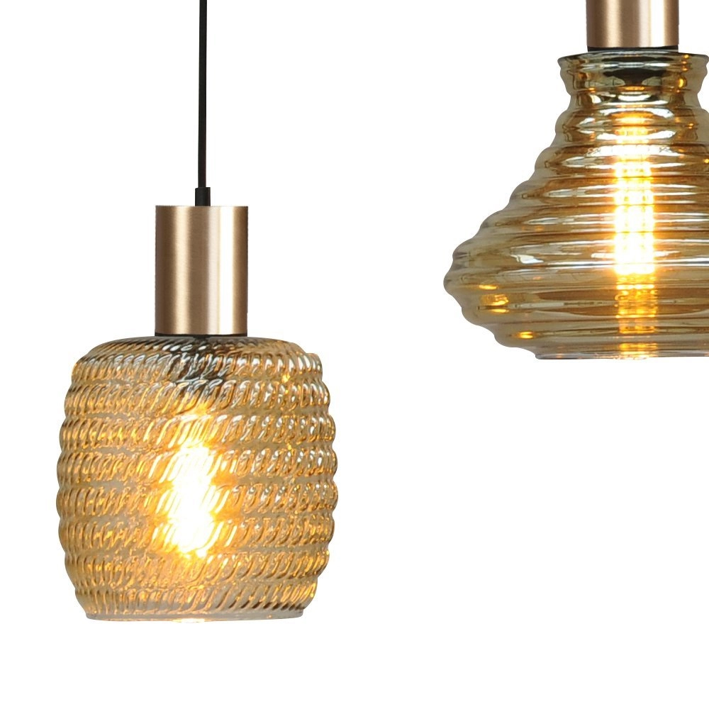 Hanging lamp black with gold Bounty Curiosa 5-light Masterlight 8718121256016