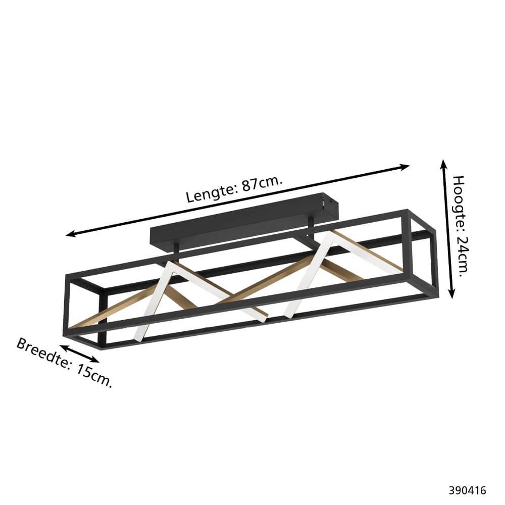 Designer ceiling lamp Penela black with gold Stars of Light 9008606313747