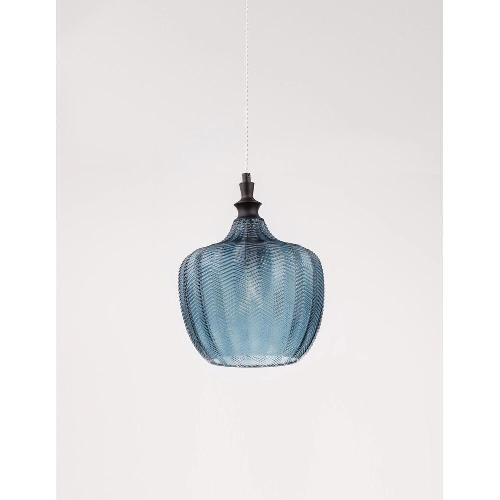 Pendant lamp Loni blue glass Lyora 5212017423061