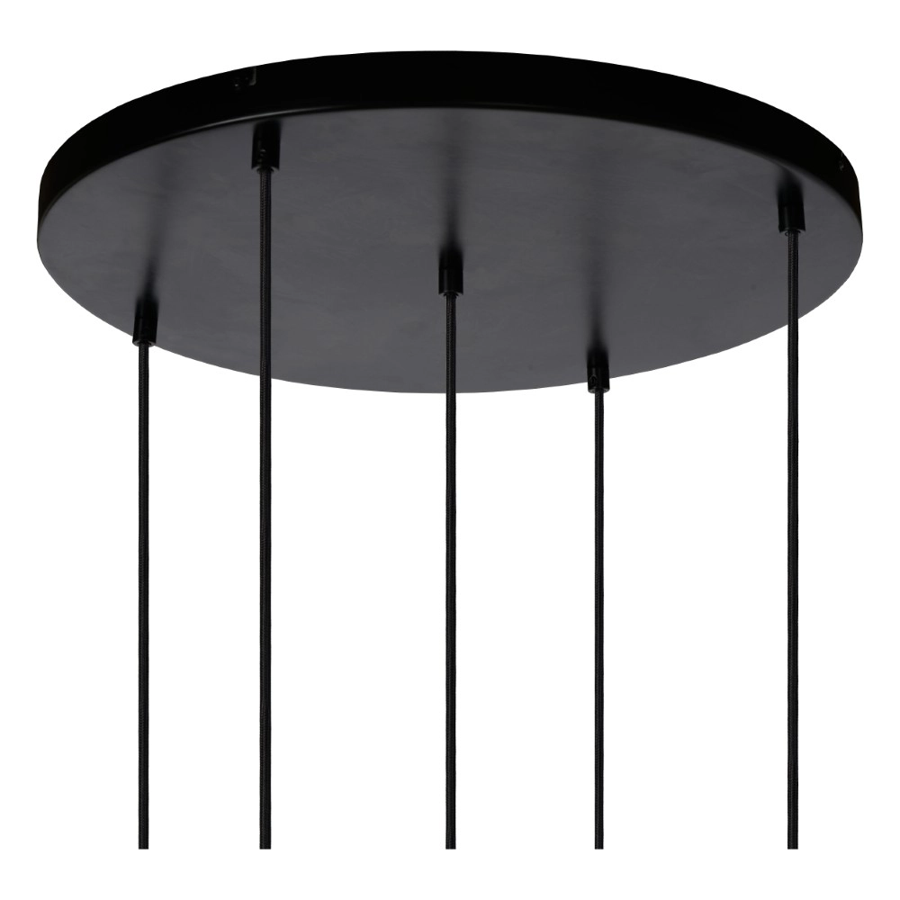 5-light pendant lamp Joanet Ø 66cm gold with smoke glass Lucide 5411212451439