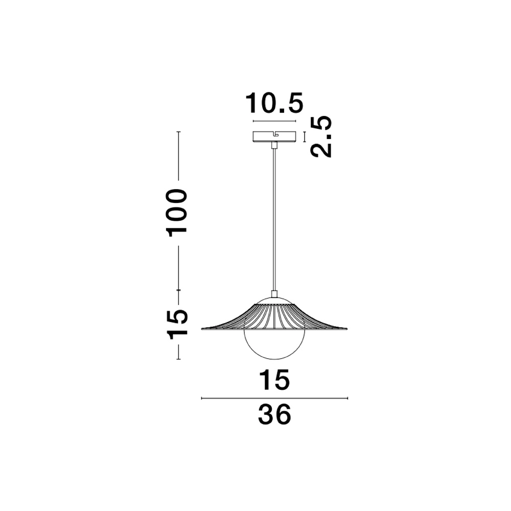 Black pendant lamp Fly Ø 36cm Lyora 5212017436221