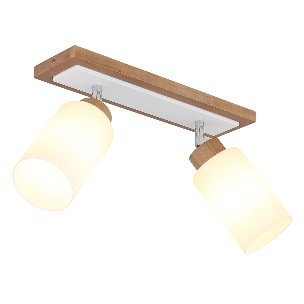 Ceiling lamp Rowena 2-light wood