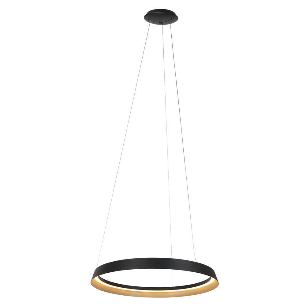 Sleek pendant lamp Ringlux black Ø 60cm Steinhauer 8712746171976