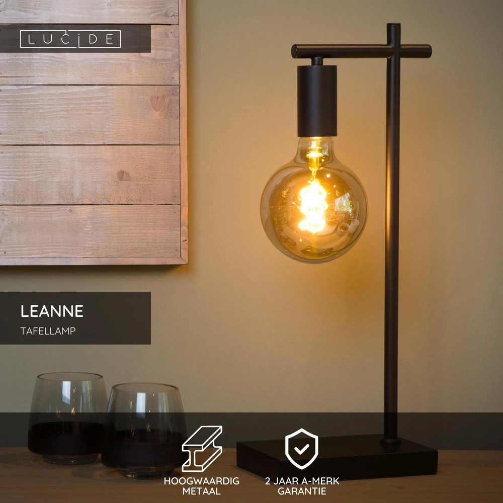 Table lamp Leanne Black Lucide 5411212211118