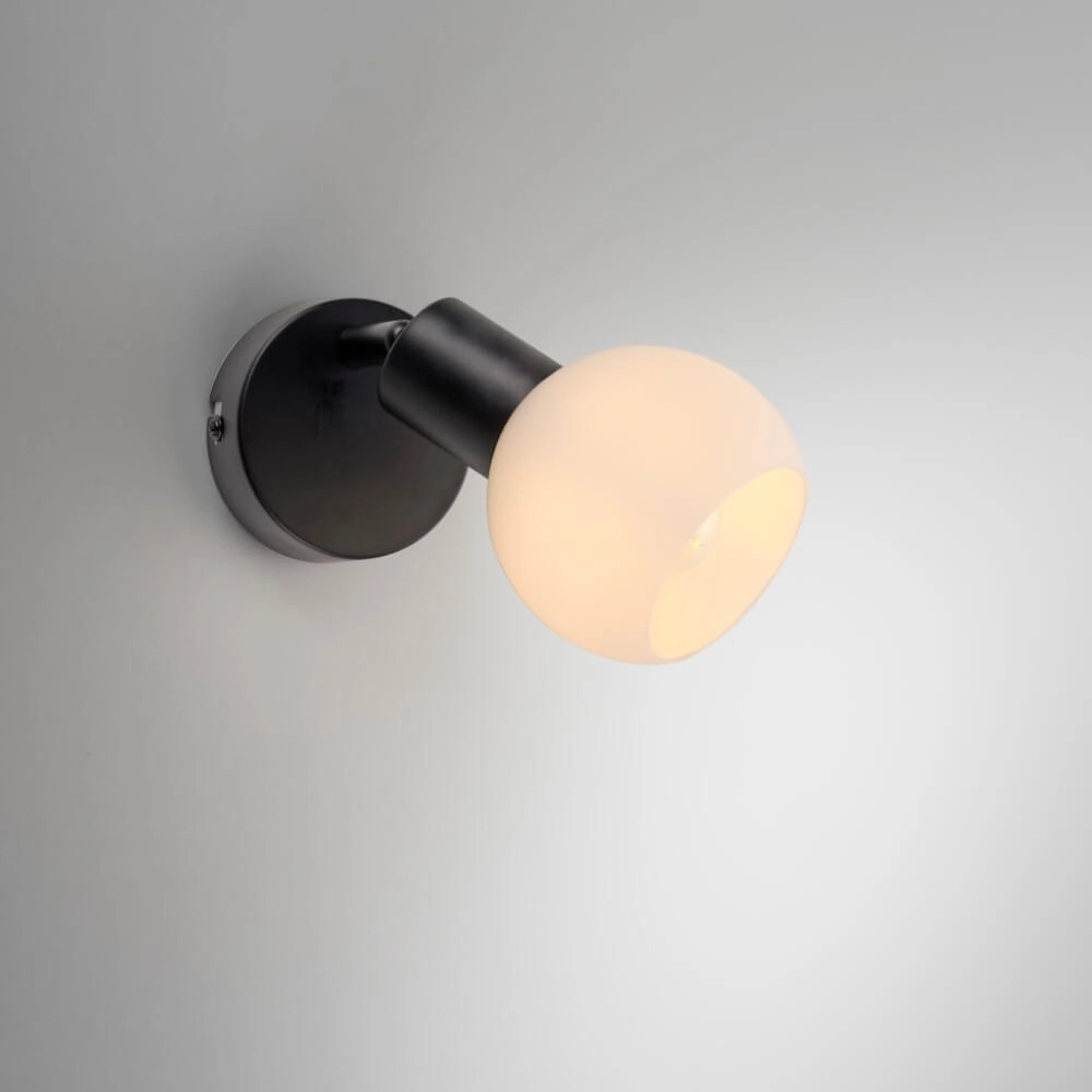 Black wall lamp Loki 1-light Just Light 4043689000752